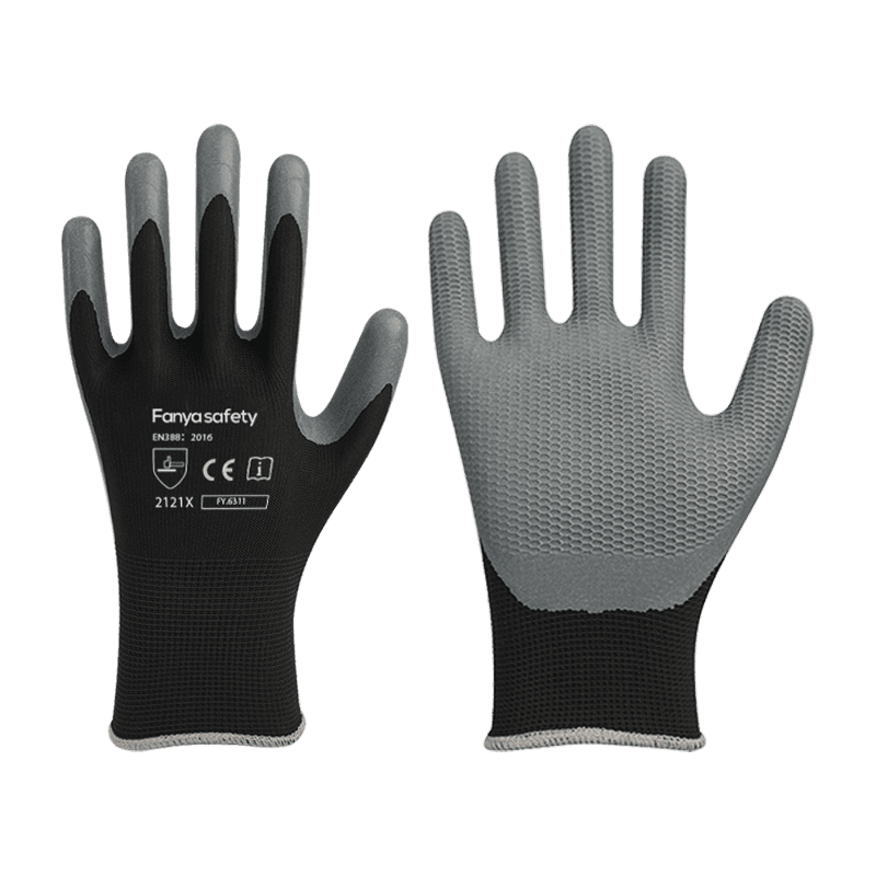 Poliester 13G cu strat de latex cu spumă anti-alunecare